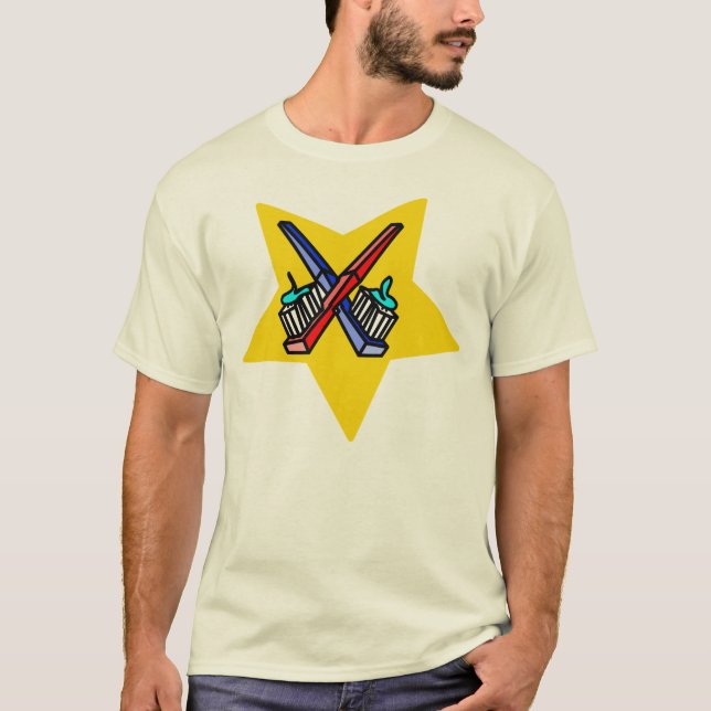 ZWEI ZAHNBÜRSTE-ZAHNPASTA T-Shirt (Vorderseite)