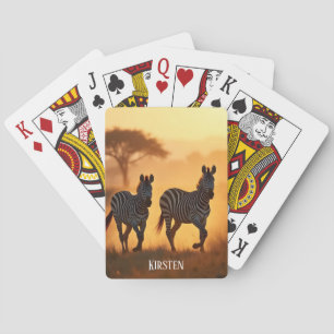 Zwei Zebras Spielkarten