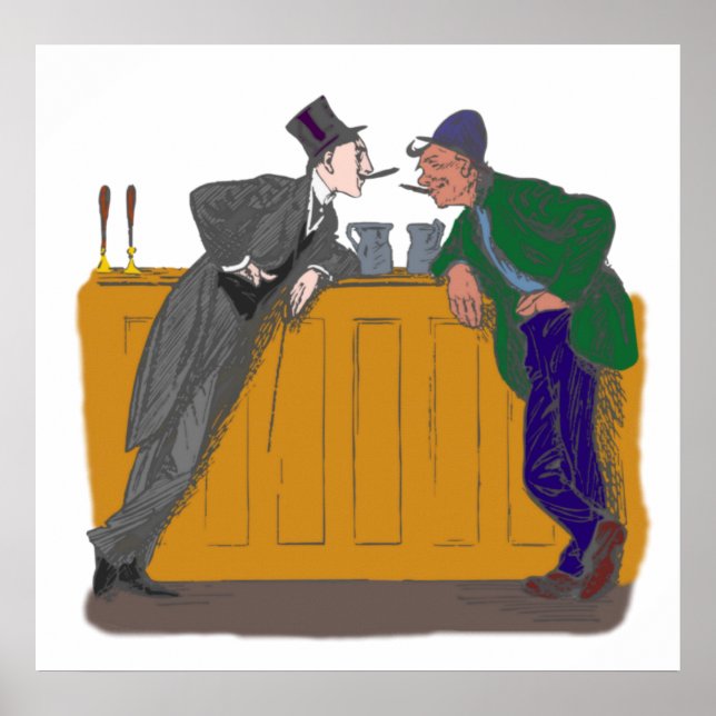zwei Zigarrenraucher two cigar smokers Poster (Vorne)