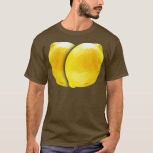 Zwei Zitronen, die eine Herz-Liebe-Veggies bilden, T-Shirt