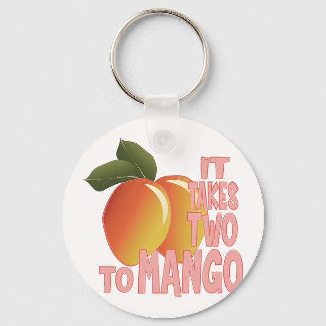 Zwei zu Mango Schlüsselanhänger (Vorderseite)