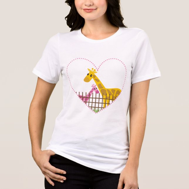 Zwei (zu) Niedliche Giraffen-T - Shirt (Vorderseite)
