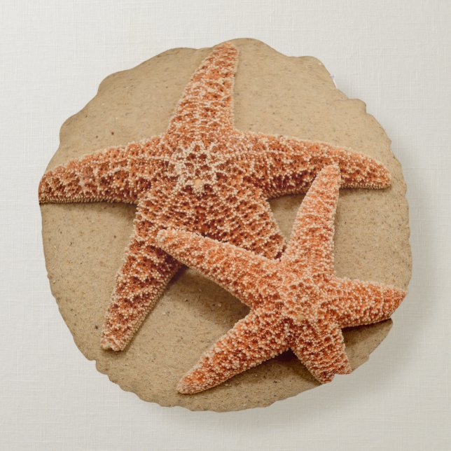 Zwei ZuckerStarfish Rundes Kissen (Rückseite)