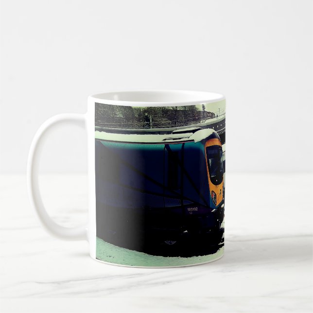 Zwei Züge, im Schnee Kaffeetasse (Links)