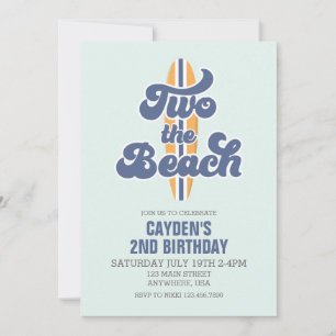 Zwei zum Strand Surfboard Strand 2. Geburtstag Einladung