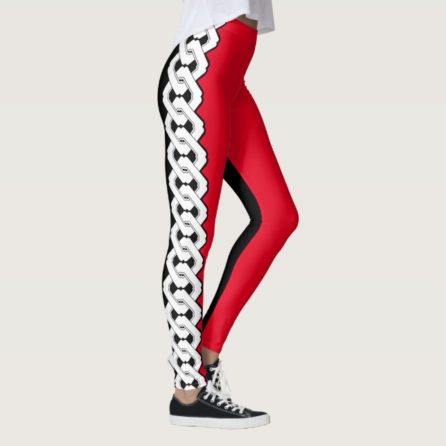 Zwei zweiteilige japanische Kettenmuster Leggings (Rechts)