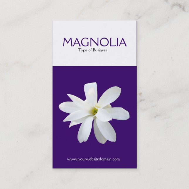 Zwei zweiteilige vertikale Magnolien (330066) Visitenkarte (Vorderseite)