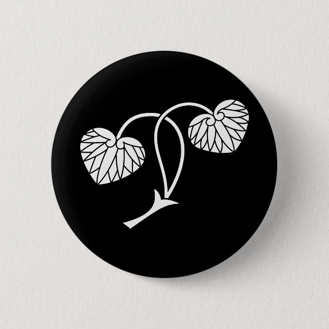 Zweiblättriger Hollyhock Button (Vorderseite)