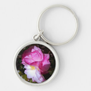 Zweiblütige Rosa Kamelie Blumenkette Schlüsselanhänger