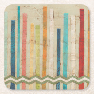 Zweifachzäune IV Rechteckiger Pappuntersetzer