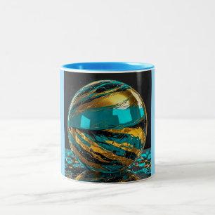 Zweifarben-Tasse, 325 ml (Marmor-15) Zweifarbige Tasse