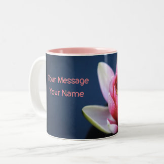 Zweifarben-Tasse Rosa Blume Zweifarbige Tasse