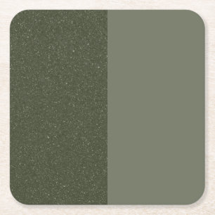 Zweifarbig minimalistisches Moosgrün - Papierschal Rechteckiger Pappuntersetzer