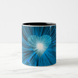 Zweifarbige Blue Heart-Tasse Tasse