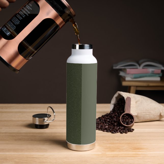 Zweifarbige, grüne Flasche (Kaffee)