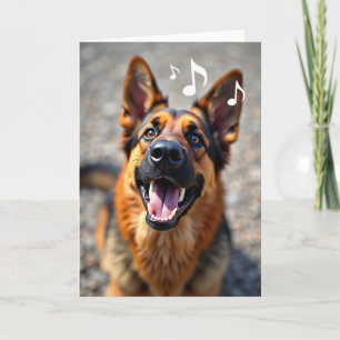 Zweifarbige Hunde-Geburtstagskarte Karte