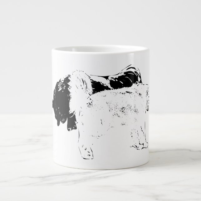 Zweifarbige Paws, nebeneinander Jumbo-Tasse (Vorderseite)