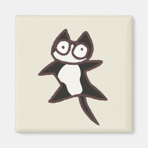 Zweifarbige Schwarzweiss-Katze Magnet
