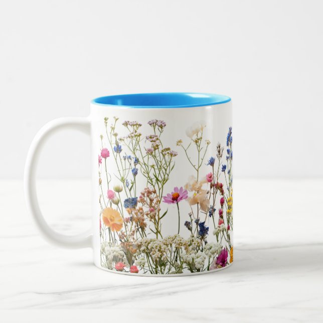 Zweifarbige Tasse 11 oz (blau) (Links)