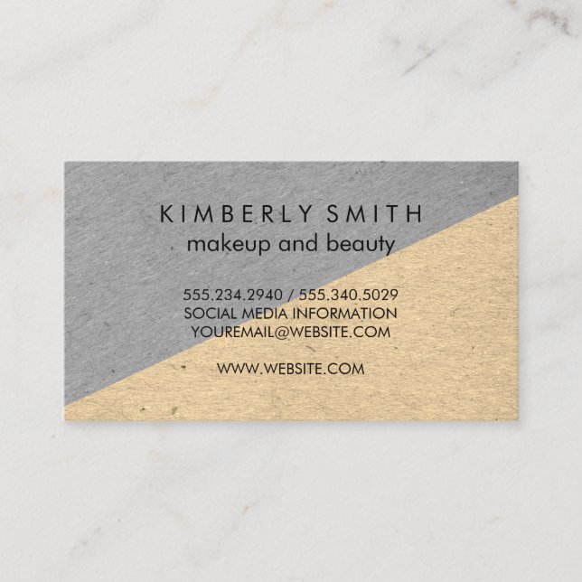 Zweifarbige Tone-Blöcke Visitenkarte (Vorderseite)