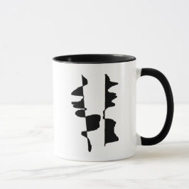Zweifarbiges abstraktes Dual-Face-Tasse Tasse
