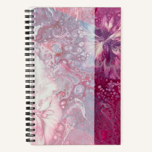 Zweifarbiges Blume Design Sketchbook Notizbuch