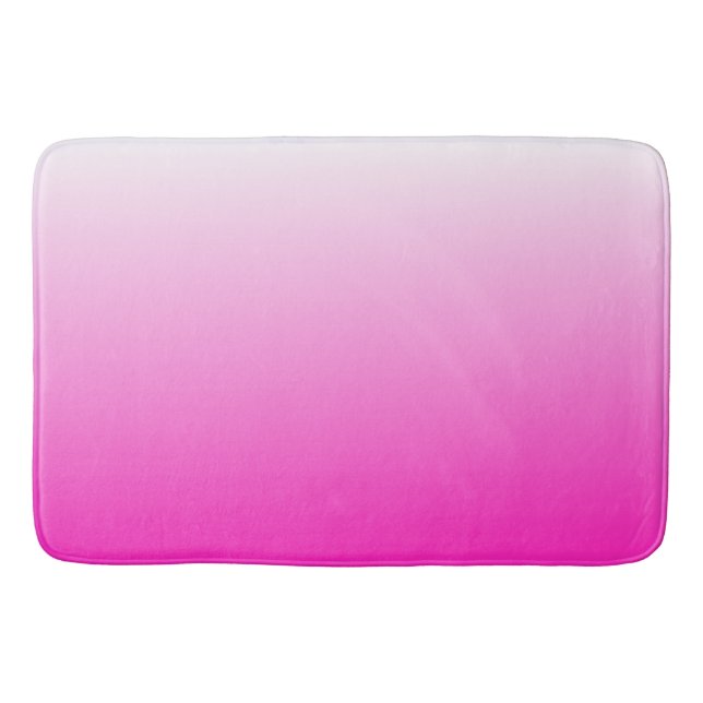 Zweifarbiges Gradienten ombre hot pink Badematte (Vorderseite)