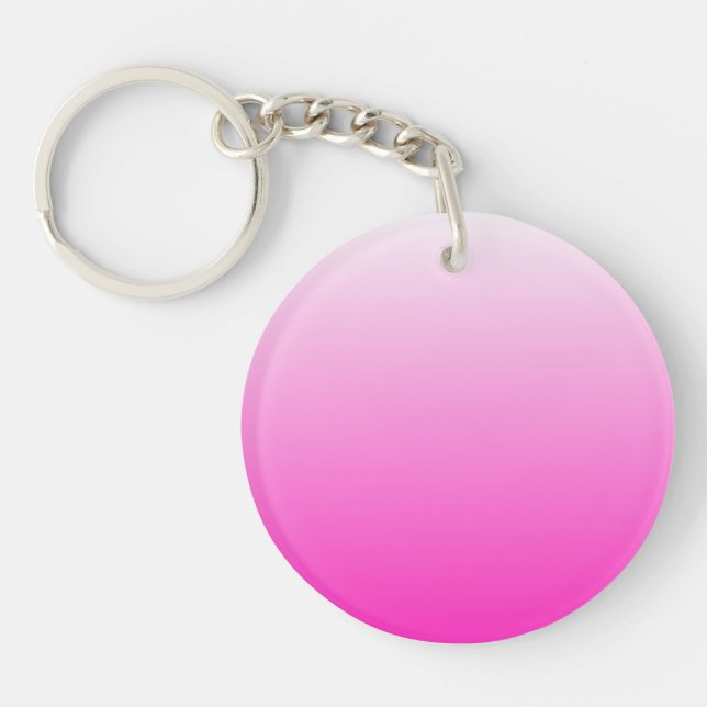 Zweifarbiges Gradienten ombre hot pink Schlüsselanhänger (Vorderseite)