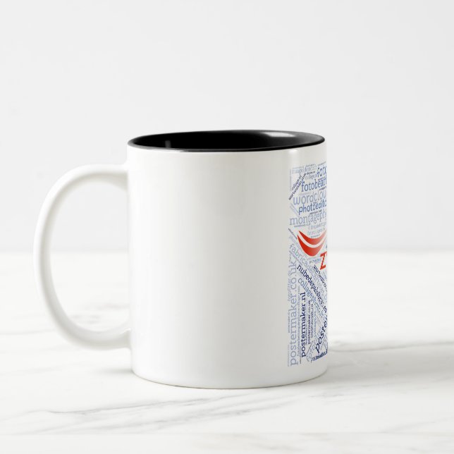 Zweifarbiges Kaffeetasse (quadratisch) (Links)