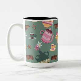 Zweifarbiges Kaffeetassendesign  Zweifarbige Tasse