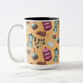 Zweifarbiges Kaffeetassendesign  Zweifarbige Tasse