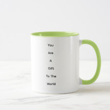 Zweifarbiges limettenfarbenes Innen-Mug