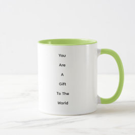 Zweifarbiges limettenfarbenes Innen-Mug Tasse