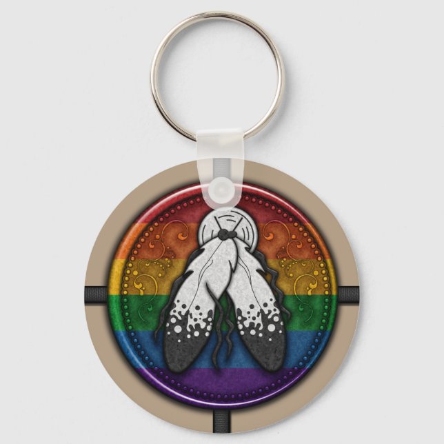 Zweifarbiges Wax-Siegel-Symbol in den Farben der F Schlüsselanhänger (Vorderseite)