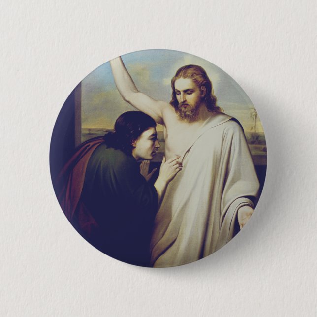 Zweifel an Saint Thomas von Silvestro Lega Button (Vorderseite)