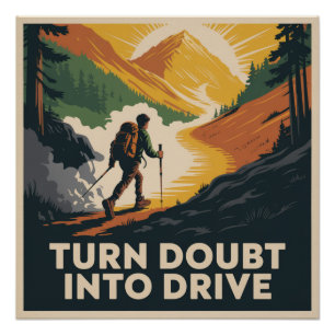 Zweifel in Antrieb verwandeln Poster
