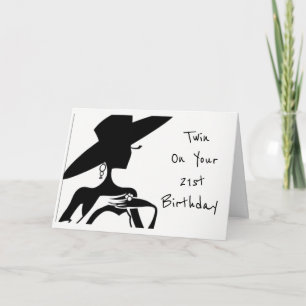 ZWEIFELHAPPY *21. GEBURTSTAG** ZWEI GEBURTSTAGSKAR KARTE
