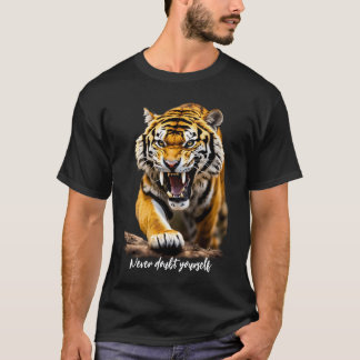 Zweifle nie an einem Motivierend Slogan Tiger T-Shirt