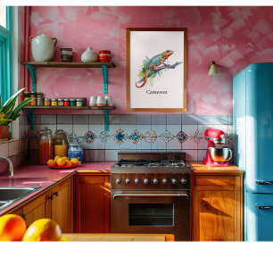 Zweig der Farben: Chameleon Art, Brauch Poster