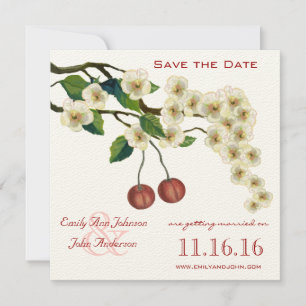Zweig der Kirschblüten Save the Date Einladung