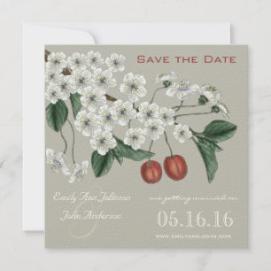 Zweig der Kirschblüten Save the Date Einladung