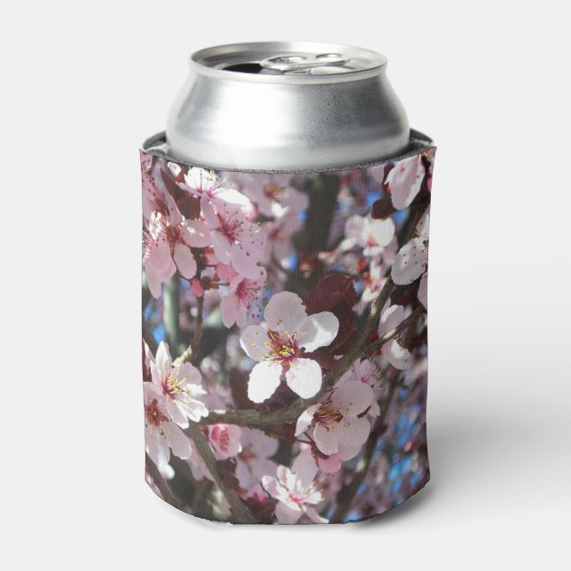 Zweig der rosa Blüten Frühlingsflora Dosenkühler (Kanne Vorderseite)