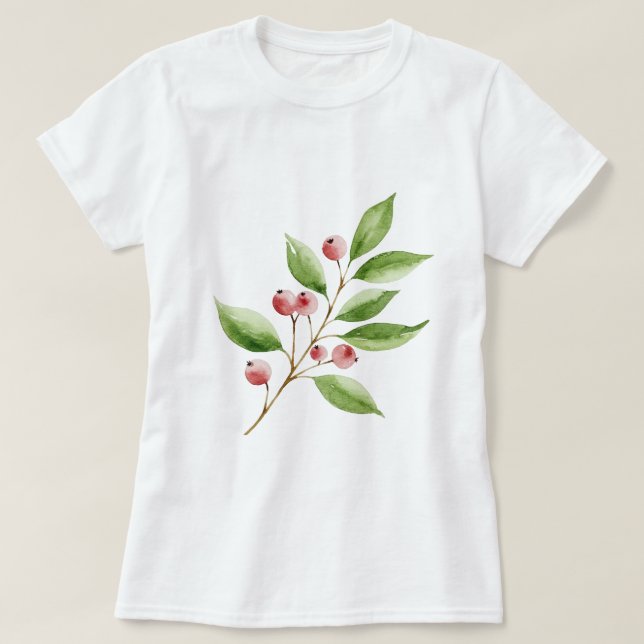 Zweig mit Beeren T-Shirt (Design vorne)