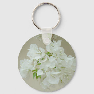 Zweig mit weißen Blume Schlüsselanhänger