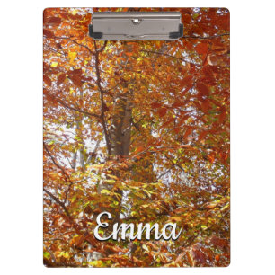 Zweige der Orangen Blätter Herbstnatur Klemmbrett