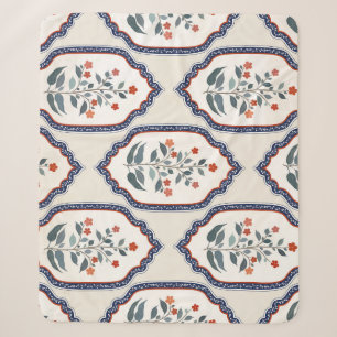 Zweige der orientalischen Blume: Kalamkari Indiane Sherpadecke