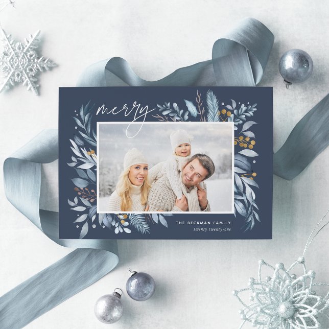 Zweige | Elegantes Foto Feiertagskarte (Von Creator hochgeladen)