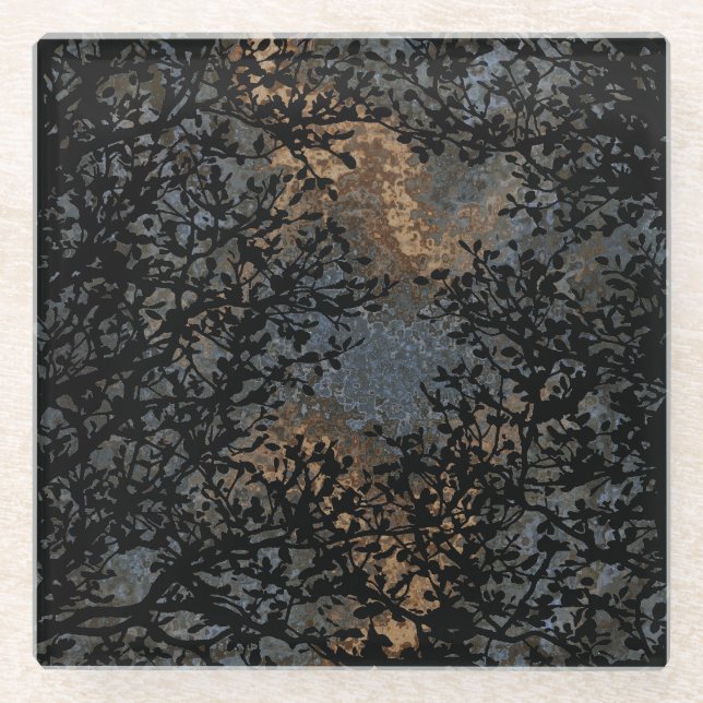 Zweige Glasuntersetzer (Vorderseite)