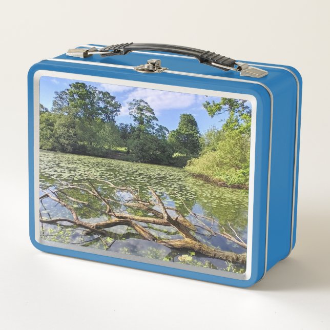 Zweige im Fluss Metall Brotdose (Vorderseite)