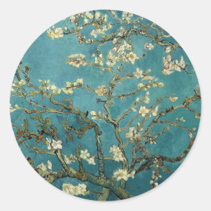 Zweige mit Mandelblüten von Vincent Van Gogh Runder Aufkleber